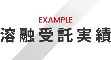 EXAMPLE 溶融受託実績