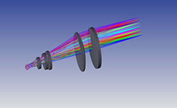 TIR レンズ光学設計画像