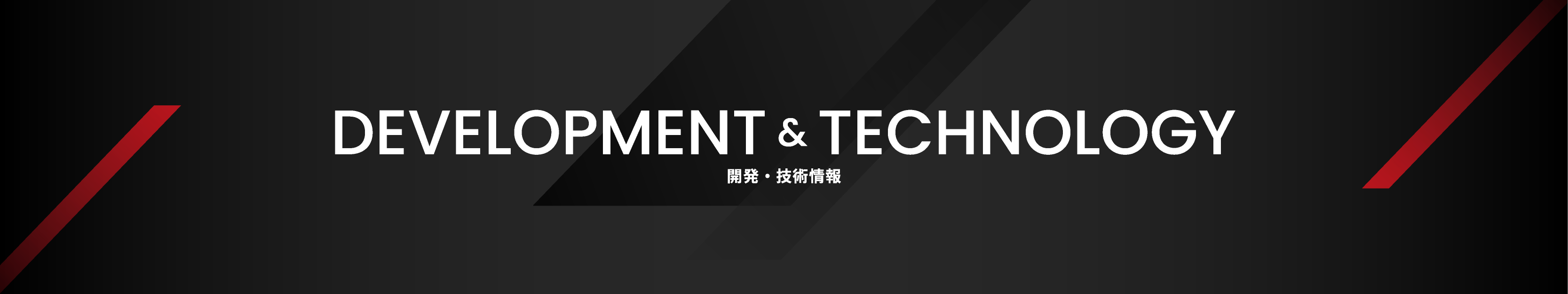 DEVELOPMENT&TECHNOLOGY 開発・技術情報