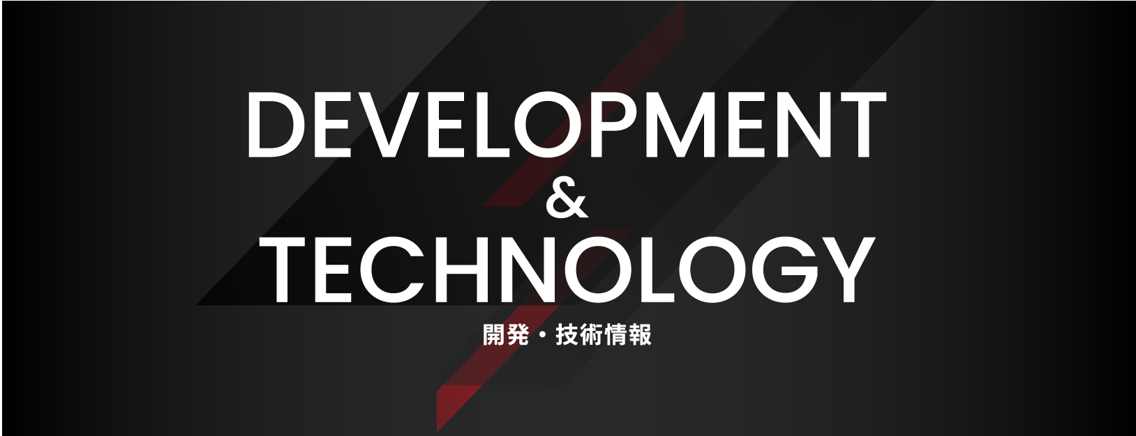 DEVELOPMENT&TECHNOLOGY 開発・技術情報