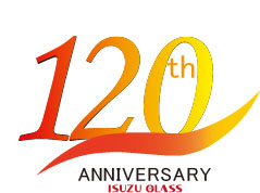 五鈴精工硝子120周年記念ロゴ