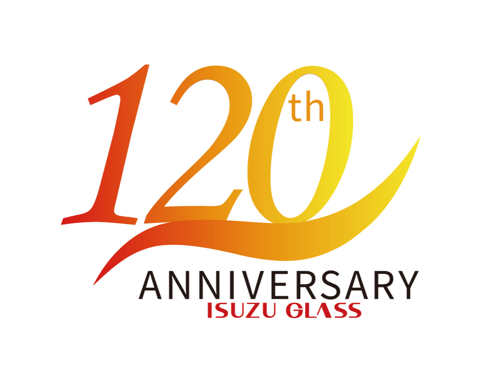 五鈴精工硝子120周年ロゴ